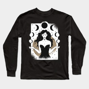 Phase Depression Moon Phase Mood Yoga Gift Long Sleeve T-Shirt